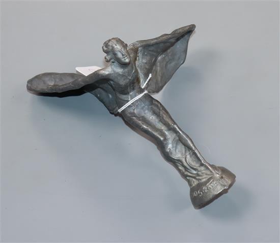 A Spirit of Ecstasy, unfinished model by Sykes (signed) height 17cm